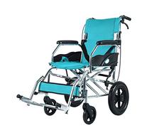 Comfortable Breathable Wheelchair - One Click Folding Self Propelled, 220 Lbs Capacity, Manual Trolley, Big Wheels