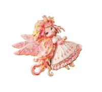 Comfortable Brooch Beautiful Butterfly Girl Lapel Pin Accessory with Rhinestones Elegant Backpack Accessories Daily Brooch