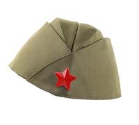 Comfortable Canvas Russian Garrison Hat With Five Pointed Star For Dancing Party And Stage Show Cosplay Props Headwear Russian Styles Hat