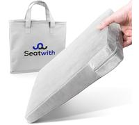 Comfortable Car Seat Cushion - Wedge Cushion For Chair with Non-Slip Cover & Carrying Bag - Ensures Correct Posture & Maximum Well-Being - Car Seat Cushions for Driving, Office, Car, Home