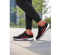 Comfortable casual men's Black leather shoes, stylish breathable flat sneakers, waterproof low-top smart casual business shoes, with cushioned white tennis-style sneakers featuring a black contrasting