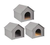 Comfortable Cat Cave - Warming Kitten Bed, 46x53x42cm Cat Tent with Thermal Insulating Base, Sturdy Build Pet Bed, Pet Shelter Sleeping Area, Nest Cave for Outside Animal Rest