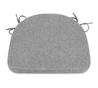 Comfortable Chair Cushion - 44x43x5cm Thick Foam Padding with Removable Cover and Secure Ties - Durable Seat Pad for Indoor/Outdoor Home, Patio, Garden - Portuguese Premium Fabric (Grey, Pack of 1)