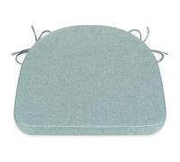 Comfortable Chair Cushion - 44x43x5cm Thick Foam Padding with Removable Cover and Secure Ties - Durable Seat Pad for Indoor/Outdoor Home, Patio, Garden - Portuguese Premium Fabric (Sky, Pack of 1)