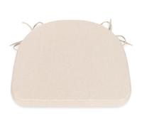 Comfortable Chair Cushion - 44x43x5cm Thick Foam Padding with Removable Cover and Secure Ties - Durable Seat Pad for Indoor/Outdoor Home, Patio, Garden - Portuguese Premium Fabric (Beige, Pack of 1)