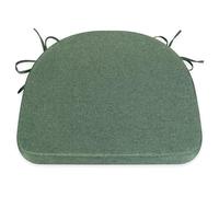 Comfortable Chair Cushion - 44x43x5cm Thick Foam Padding with Removable Cover and Secure Ties - Durable Seat Pad for Indoor/Outdoor Home, Patio, Garden - Portuguese Premium Fabric (Forest, Pack of 1)