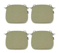 Comfortable Chair Cushion With Ties - 42x40x5cm - Indoors/Outdoors Seat Pads Cushion Pad - For Dining, Living Room, Garden, Patio, Office Chairs - Thick Portugal Fabric - (Pistachio, Pack of 4)