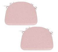 Comfortable Chair Cushions - 44x43x5cm Thick Foam Padding with Removable Cover and Secure Ties - Durable Seat Pad for Indoor/Outdoor Home, Patio, Garden - Portuguese Premium Fabric (Rose, Pack of 2)