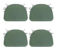 Comfortable Chair Cushions - 44x43x5cm Thick Foam Padding with Removable Cover and Secure Ties - Durable Seat Pad for Indoor/Outdoor Home, Patio, Garden - Portuguese Premium Fabric (Forest, Pack of 4)