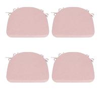Comfortable Chair Cushions - 44x43x5cm Thick Foam Padding with Removable Cover and Secure Ties - Durable Seat Pad for Indoor/Outdoor Home, Patio, Garden - Portuguese Premium Fabric (Rose, Pack of 4)