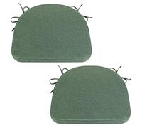 Comfortable Chair Cushions - 44x43x5cm Thick Foam Padding with Removable Cover and Secure Ties - Durable Seat Pad for Indoor/Outdoor Home, Patio, Garden - Portuguese Premium Fabric (Forest, Pack of 2)