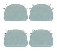 Comfortable Chair Cushions - 44x43x5cm Thick Foam Padding with Removable Cover and Secure Ties - Durable Seat Pad for Indoor/Outdoor Home, Patio, Garden - Portuguese Premium Fabric (Sky, Pack of 4)