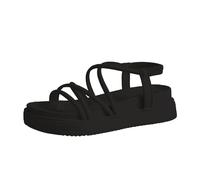 Comfortable Chunky Sandals for Women Beach Sandals Women's Fashionable Round Toe Platform Platform Thick Shoes Roman Blue Sandels Toe Post for Size 7 (Black,35)