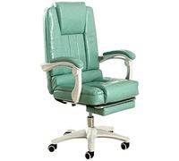 Comfortable Computer Chair Ergonomic Video Game Swivel Chair High-Back Pu Leather Computer Desk Chair with Footrest Reclining E-Sports Game Seat Beacapacity: 330Lbs (Green