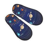 Comfortable Cotton Slipper Educational Astronomy Planet House Slipper Lightweight Women's Slippers for Bedroom Ladies Indoor L