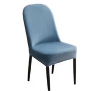 Comfortable Curved Back Velvet Dining Chair Covers Anti-Slip Wrinkle-Resistant Scandinavian Style Set of 2 Dust Blue - Perfect for Home and Restaurant Use
