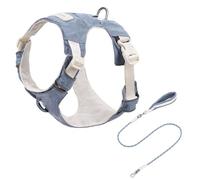 Comfortable Dog Harness Leads With Fast Release Buckles Reflective Night ChestStrap For Outdoor Activity Nylon Dog Vest Leads Set