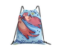 Comfortable Drawstring Bag You Are My Significant Funny Cartoon Oteranimals Drawstring Backpack Personalised Cinch Sack For Men Hiking Travel 36X42Cm