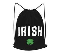 Comfortable Drawstring Swimming Bag Distressed Irish St Paddys Day Shamrock, Unisex Trainer Bags, Daily String Sackpack, for Men Activities 36X42cm