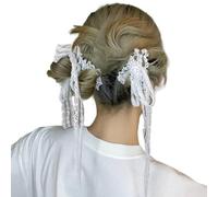 Comfortable Elastic Lace Hair Band With Romantics Ribbons Party Hair Decoration For Girls And Women