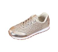 Comfortable everyday slip on slippers with durable sole, gold, 6 UK