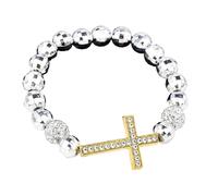 Comfortable Expandable Religious Beaded Chain With Metallic Finish And Stylish Layering Potential For Adults Adjustable Elastic Wristband
