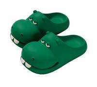 Comfortable Extra Wide Fit Flat Sandals for Women Summer Cool Drag Cute Hippopotamus Antislip Cool Drag Home Outerwear Thick Bottom Women's Bathroom Gold Sandles Wide Fit Sandals for (Green,4)