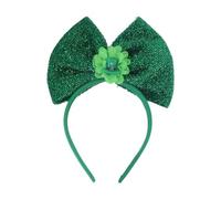 Comfortable Fabric Bowknot Headband With Bright Colors And Shamrock Detail Hair Accesories For Various Party Occasion Holiday Party Hair Accessory