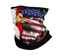 Comfortable Face Shield,America and Italy Italian Flag Combine Eagle,Hair Band Multifunctional Neck Scarf for Sports Workout Running 26X30cm