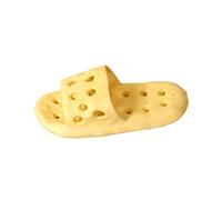 Comfortable Flat Sandals for Women Summer Sandals Cheese Shower Slippers For Women Men Slide Soft House Shoes Non Shower Shoes 2026 Slippers Slide Funny Size 7 (Yellow,6)
