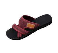 Comfortable Flat Sandals for Women Summer Sandals for Women Womens Hollow Mesh Slide With Comfortable Beach Weges Black Shoes Size 5 Sandal (Red,6)