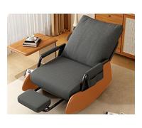 Comfortable Foldable Adult Rocking Chair with Footrest & High Backrest - Plush Padded Lounge Chair for Home, Garden, Balcony, and Reading - Easy Storage & Relaxation