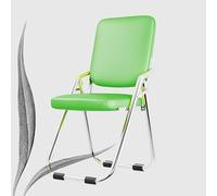 Comfortable Folding Chair with Backrest Non-Slip Kitchen Dining Stool 45cm Seat Height Versatile for Home & Office Use Stylish Green Upholstered Design