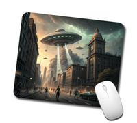 Comfortable Gaming Mousepad Alien Martian Invasion Destruction Of Earth Sci-Fi 25X30Cm, Mouse Pad Multifunctional Desk Mats For Office Home Typing