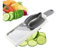 Comfortable Grip Handheld Mandoline Slicer, Adjustable Mandoline Vegetable Slicer with Safety Guard, Onion/Potato/Tomato Salad Food Slicer with Hand Guard, Kitchen Helper for Home Chefs