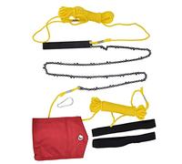 Comfortable Handle 48 Inch Tree Chain Saw Portable Folding Pocket Chainsaw 63 Knots High Hardness for Outdoor Camping