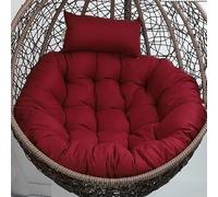 Comfortable Hanging Chair Cushion Pad - Soft Swing Chair Cushion for Indoor/Outdoor Egg Chair 110CM Purple Red Perfect for Relaxing in Patio or Garden