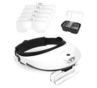 Comfortable Head Mounted LED Light Observation Glass Magnifier Device For Entomology Research And Bees Cultivation Bright Optics