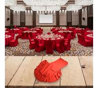 Comfortable Hotel Style Chair Cover, Suitable for Various Events such as Meetings and (WINE RED)
