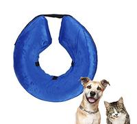 Comfortable Inflatable Soft Plush Cat Dog Elizabeth Circle Neck Protector Blue XS-XL (XL)