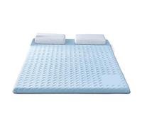 Comfortable Japanese Memory Foam Sleeping Pad - 3cm Thick, Foldable Twin Size Elastic Cushion for Home & Dorm, Soft Blue 80x190cm Mat