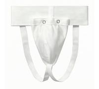 Comfortable Jockstrap with Impact Cup , White Snap-button Version , S | Vented, Secure, hip protector Cup, for , fighting Artists, Athletes