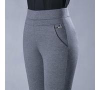 Comfortable Ladies' Harem Pants with Elastic Waist, Moderate Stretch Polyester, Casual Style for Daily Use, Holiday, Club, and Home Settings (M Gray)