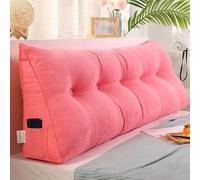 Comfortable Large Wedge Backrest Pillow - Triangular Reading Cushion for Lumbar Support Soft Bolster for Sofa/Daybed Headboard Positioning 200x50x20cm