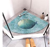 Comfortable Loofah Corner Shower Mat with Drain, Non Slip Shower Mats for Inside Shower, Quick Dry Bath Mats for Round and Square Shower, Shower Mat Non Slip Anti Mould,A,70x70cm（27.5x27.5"）