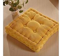 Comfortable Meditation Padded Thick Floor Cushion,Armchair Garden Seat Sofa Pad,Cushion Seat Pad,Tatami Pillow Pearl Cotton Quilted Booster Seat Pad,For Indoor Outdoor-Orange 50x50cm(20x20inch)