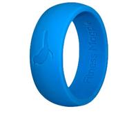 Comfortable Mens Silicone Ring, Modern Wedding Rings for Men, Hypoallergenic, Breathable, Non-Toxic, Flexible and Safe for Your Fingers, Outdoor Activities, Sports and Extreme Adventures. Blue. (14)