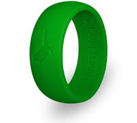 Comfortable Mens Silicone Ring, Modern Wedding Rings for Men, Hypoallergenic, Breathable, Non-Toxic, Flexible and Safe for Your Fingers, Outdoor Activities, Sports and Extreme Adventures. Green. (11)