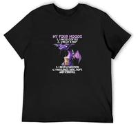 Comfortable Men's T-Shirt Dragon Coffee My Four Moods Print Fun Shirts(X-Large)