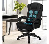 Comfortable Mesh Office Chair,Ergonomic Desk Chairs For Home,Massage For Office,Pc With Footrest High Back 150° Recliner Tilt Padded Swivel Fabric,Pi